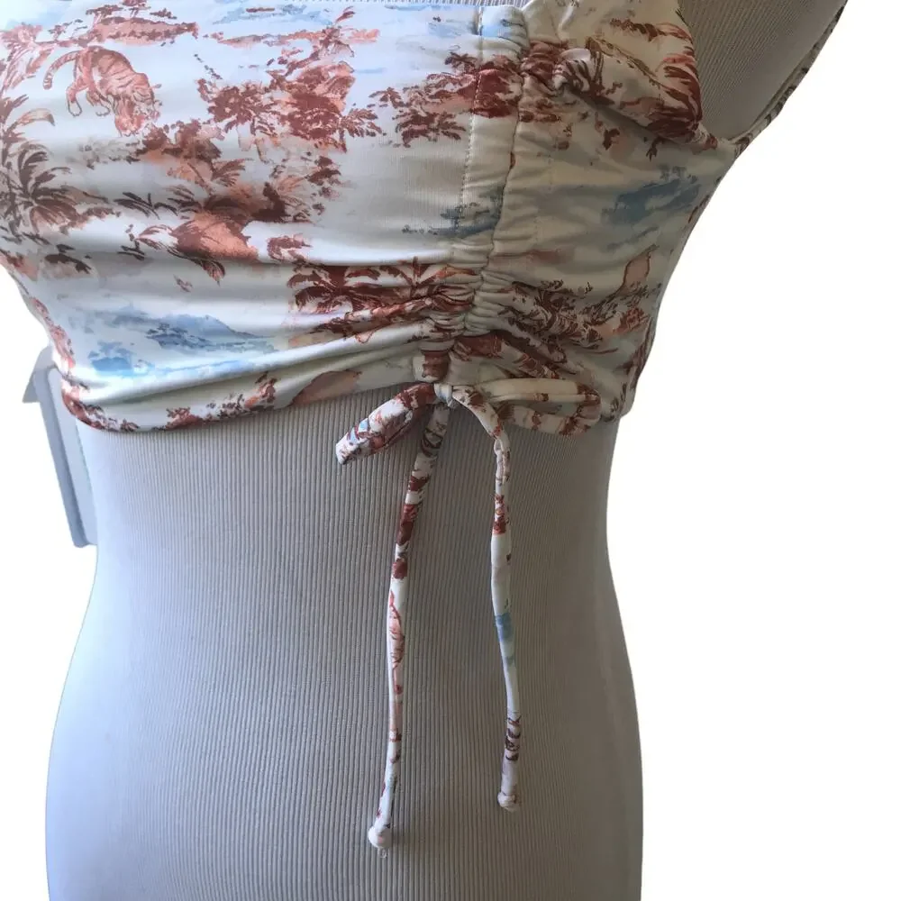 l*space Wilder Cinched Asymmetrical Bikini Top